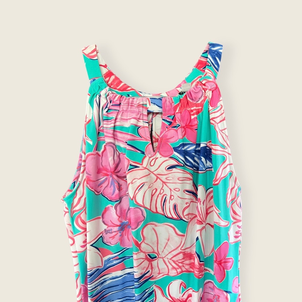 Anthropologie Aryeh Pink/Blue Floral Sleeveless Shift Dress Size S - Picture 2 of 6